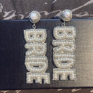 Elegant Pearl and Silver Drop Earrings